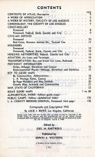 Contents, Los Angeles 1943 Pocket Atlas
